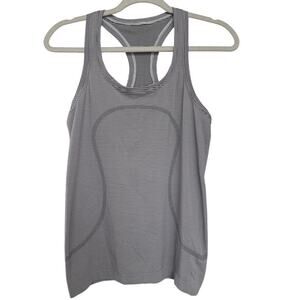 Lululemon Run Swiftly Tech Racerback Black & White Striped Tank Top Size 6